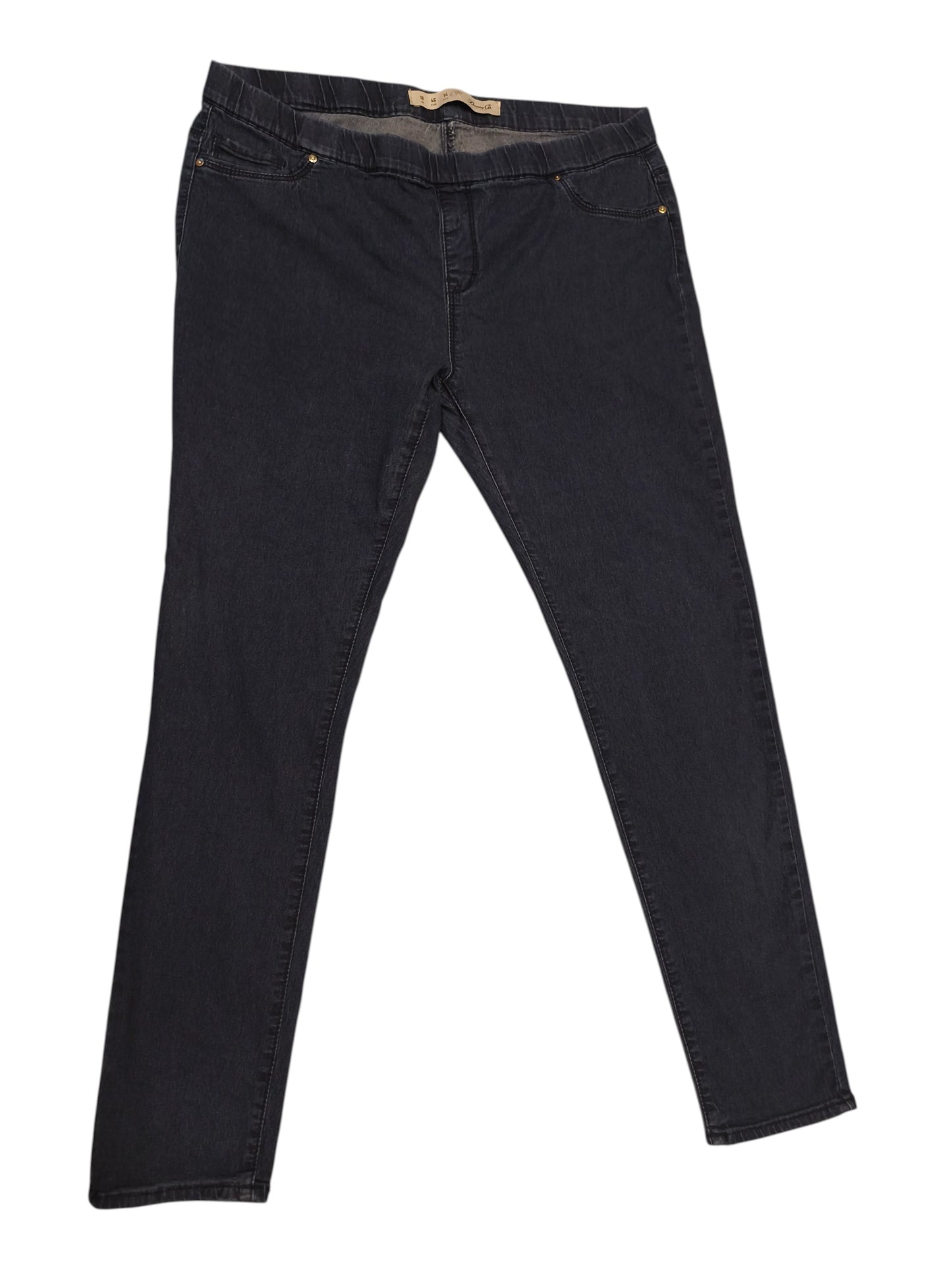 Denim Co. Women’s Dark Wash Pull-On Jeggings Skinny Jeans - Size UK 18 / US 14