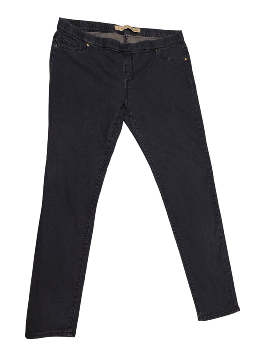 Denim Co. Women’s Dark Wash Pull-On Jeggings Skinny Jeans - Size UK 18 / US 14