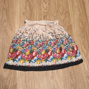 New Look geblümter Rock mit Polka-Dot-Muster für Damen, UK 10 EU 38, mit Gürtel, sommerlicher Minirock