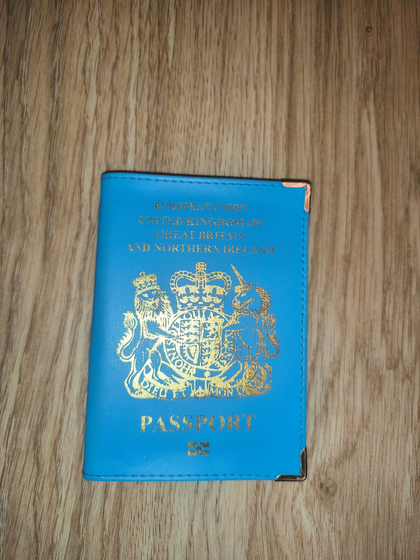 United Kingdom Passport Cover Holder | Faux Leather British Travel Wallet Case