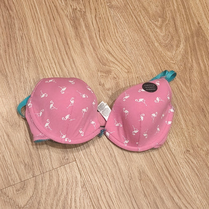 Marks & Spencer M&S Pink Flamingo Print Underwired Bra UK 32D