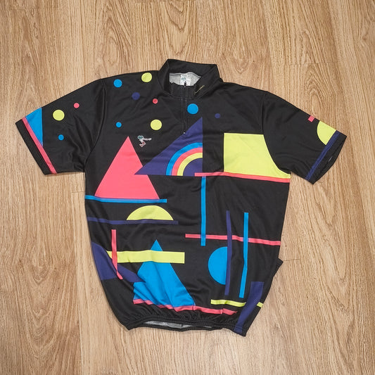 Vintage Campagnola Cycling Jersey Short Sleeve Geometric Made in Italy Size 8