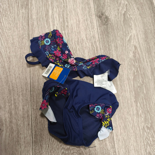 Lupilu Girls Navy Floral 2 Piece Swimsuit Bikini Swimwear NWT 12-24 Months 86/92