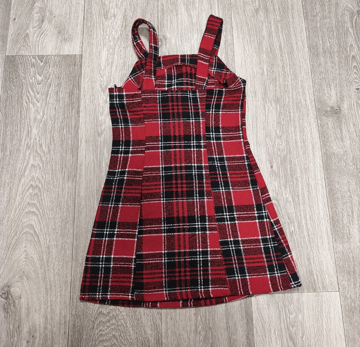 H&M Girls Red Tartan Plaid Pinafore Dress Size 11-12Y EUR 152 Check