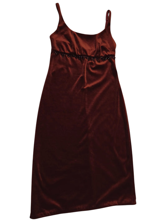 Rare VTG Forever 21 Red Velvet Maxi Dress Beaded Empire Waist Y2K Whimsigoth M L