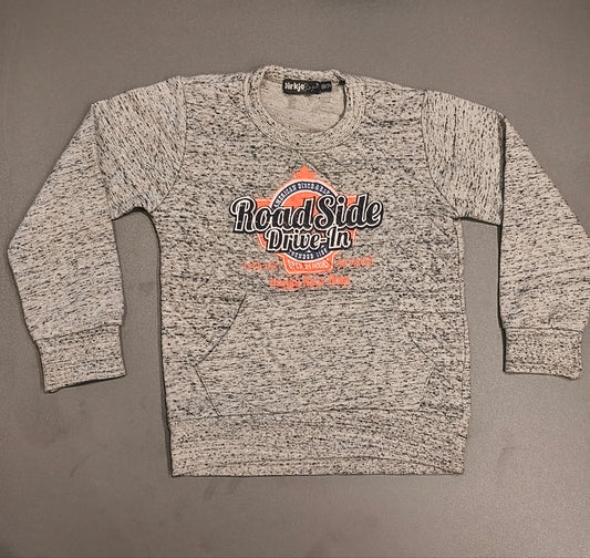 Dirkje Boys Grey Marl Graphic Knit Sweatshirt Jumper | Size 98 / 3Y