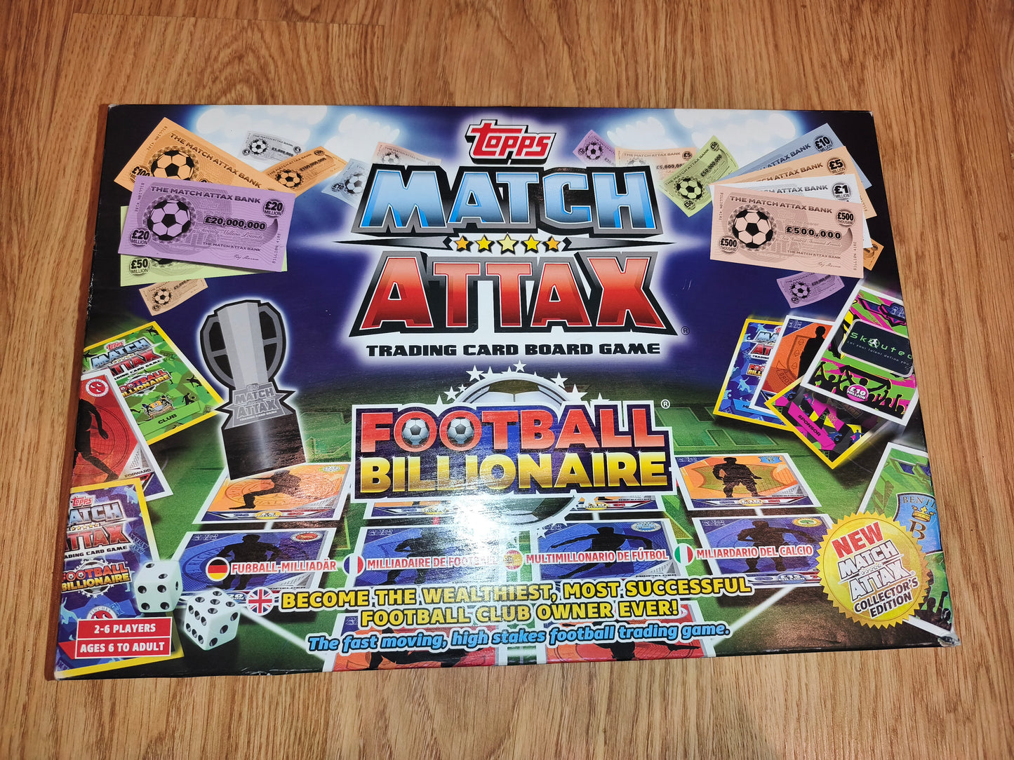 Topps Match Attax "Football Billionaire" Trading Card Board Game – Collector's Edition
