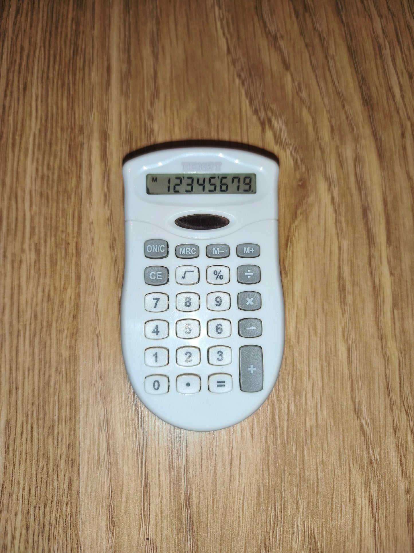Texet White Ergonomic Desktop Calculator | 8-Digit Curved Basic Electronic Calculator