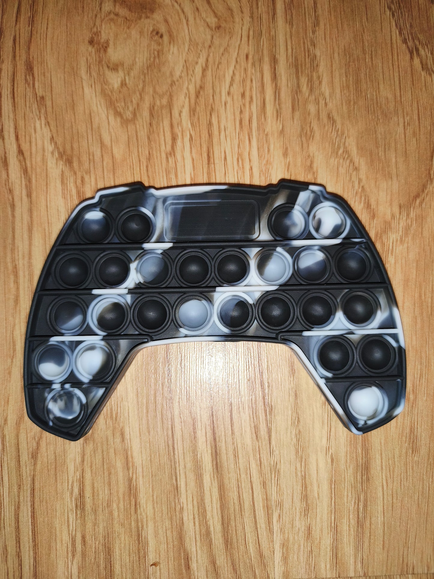 Game Controller Silicone Pop It Fidget Toy – Black & White Marble
