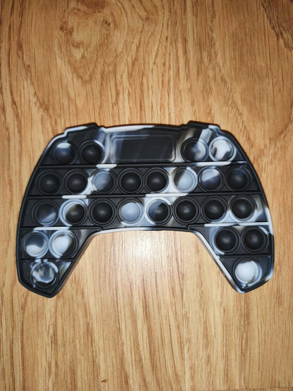 Game Controller Silicone Pop It Fidget Toy – Black & White Marble