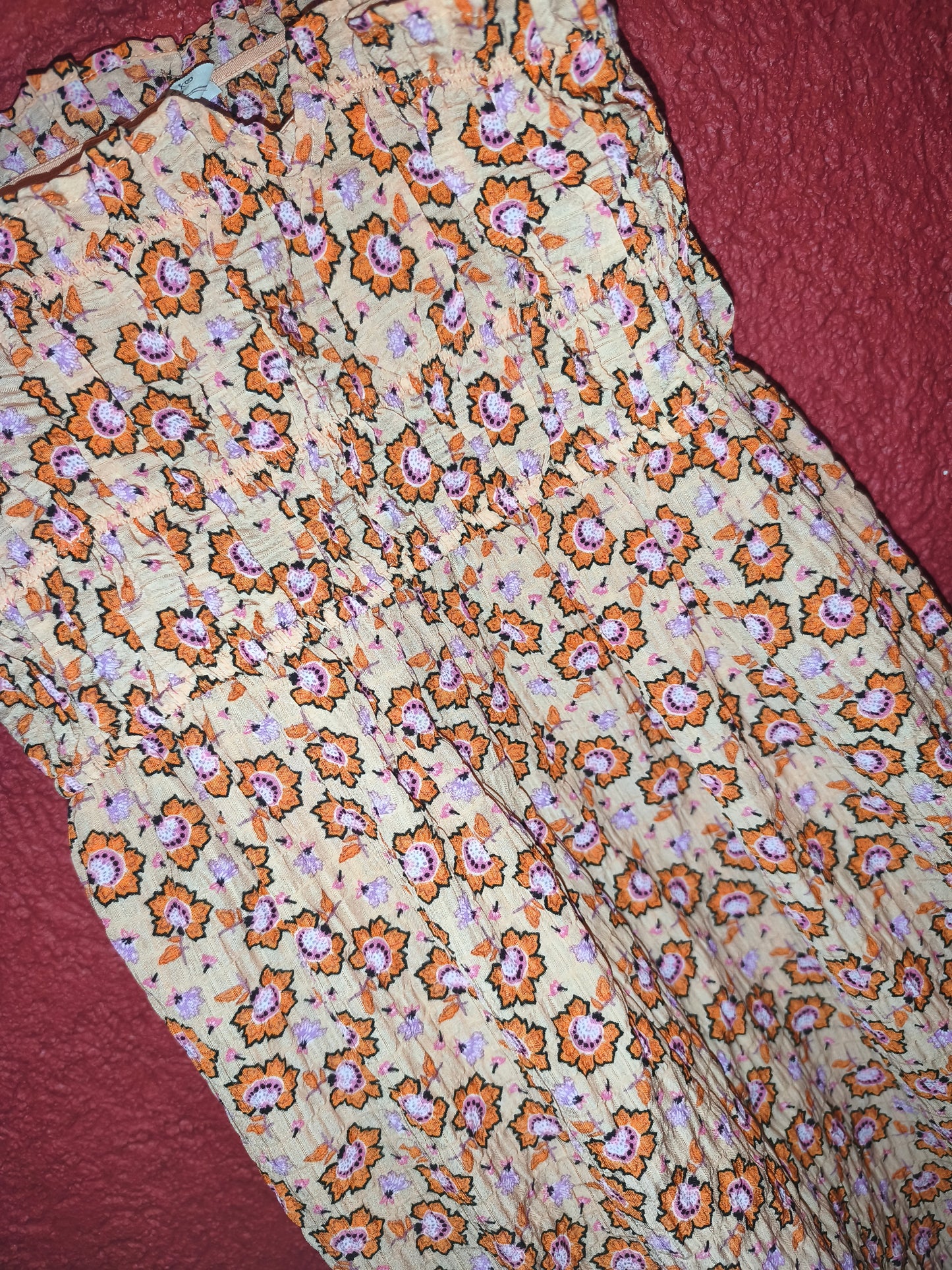 Primark Girls Floral Shirred Bodice Sun Dress – Size 8-9 Yrs / 134 cm