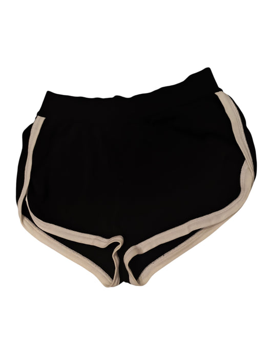 Authentic Fendi Roma Black Knit Shorts - White Contrast Trim - Size IT 44