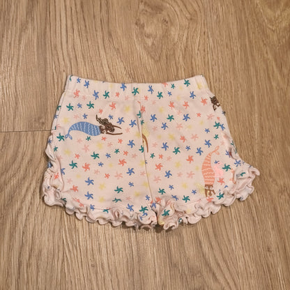 Joules Baby Girls Pink Mermaid Starfish Ruffle Shorts Size 0-3 Months Barnacle
