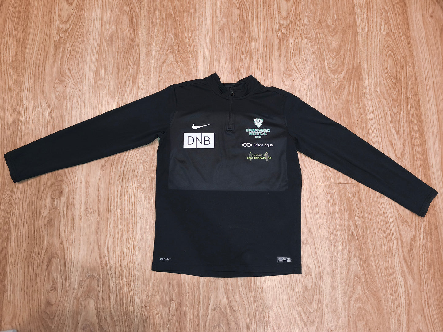 Nike Dri-Fit Innstrandens IL Bodo Youth XL 1/4 Zip Drill Top Peppes Pizza Black