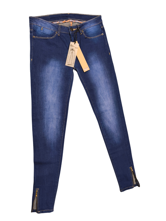 Lee Cooper Reilly Skinny Leg Jeans Womens Size 26 Blue Denim Ankle Zip Mid Rise