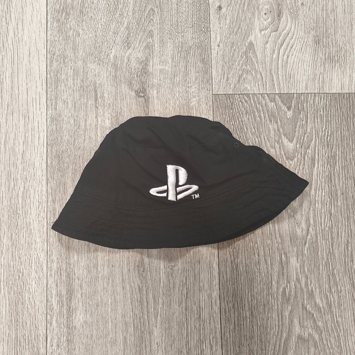 H&M PlayStation Black Embroidered Logo Bucket Hat Kids Youth Size 7-12 Yrs