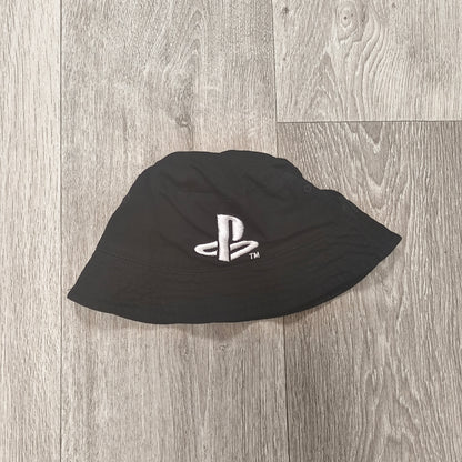 H&M PlayStation Black Embroidered Logo Bucket Hat Kids Youth Size 7-12 Yrs