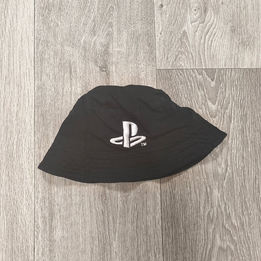 H&M PlayStation Black Embroidered Logo Bucket Hat Kids Youth Size 7-12 Yrs
