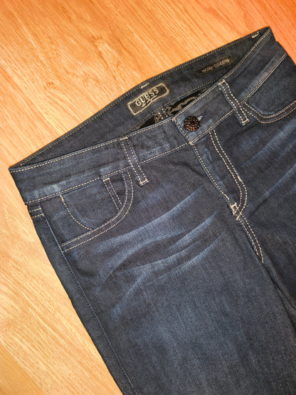 Guess Women’s Nicole Cigarette Slim Fit Jeans – Dark Wash, Size 27
