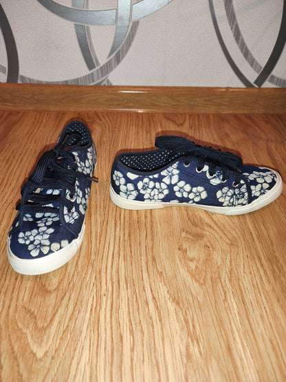 Mantaray Women's Blue Floral Canvas Trainers / Plimsolls – EUR 37 (UK 4)