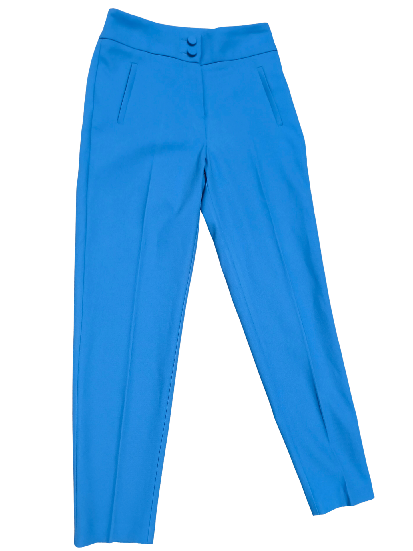 Primark Women’s Blue High Waisted Tapered Trousers Size UK 4 US 0 Smart Casual