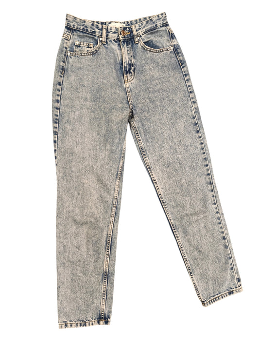 Sinsay Mom Fit Jeans EU 34 US 2 High Waisted Light Acid Wash Blue Tapered 90s