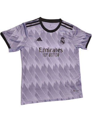 Real Madrid 2022-23 Away Jersey Benzema #9 Purple - Size Medium - adidas