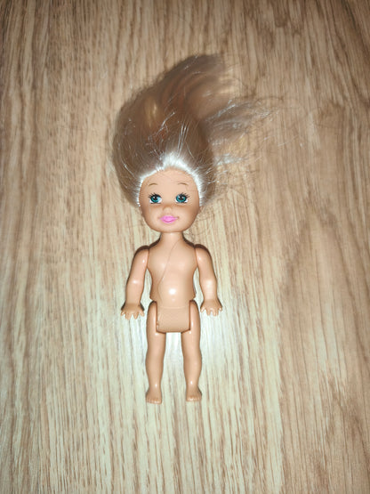 1990s Mattel Kelly Doll (Barbie's Little Sister) | Loose Blonde Hair Blue Eyes Mini Doll