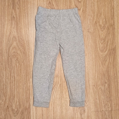 Nutmeg Grey Joggers Sweatpants Elastic Waist Cuffed Bottoms Pants Age 5-6 Years