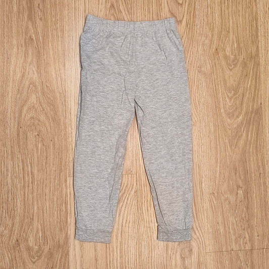 Nutmeg Grey Joggers Sweatpants Elastic Waist Cuffed Bottoms Pants Age 5-6 Years