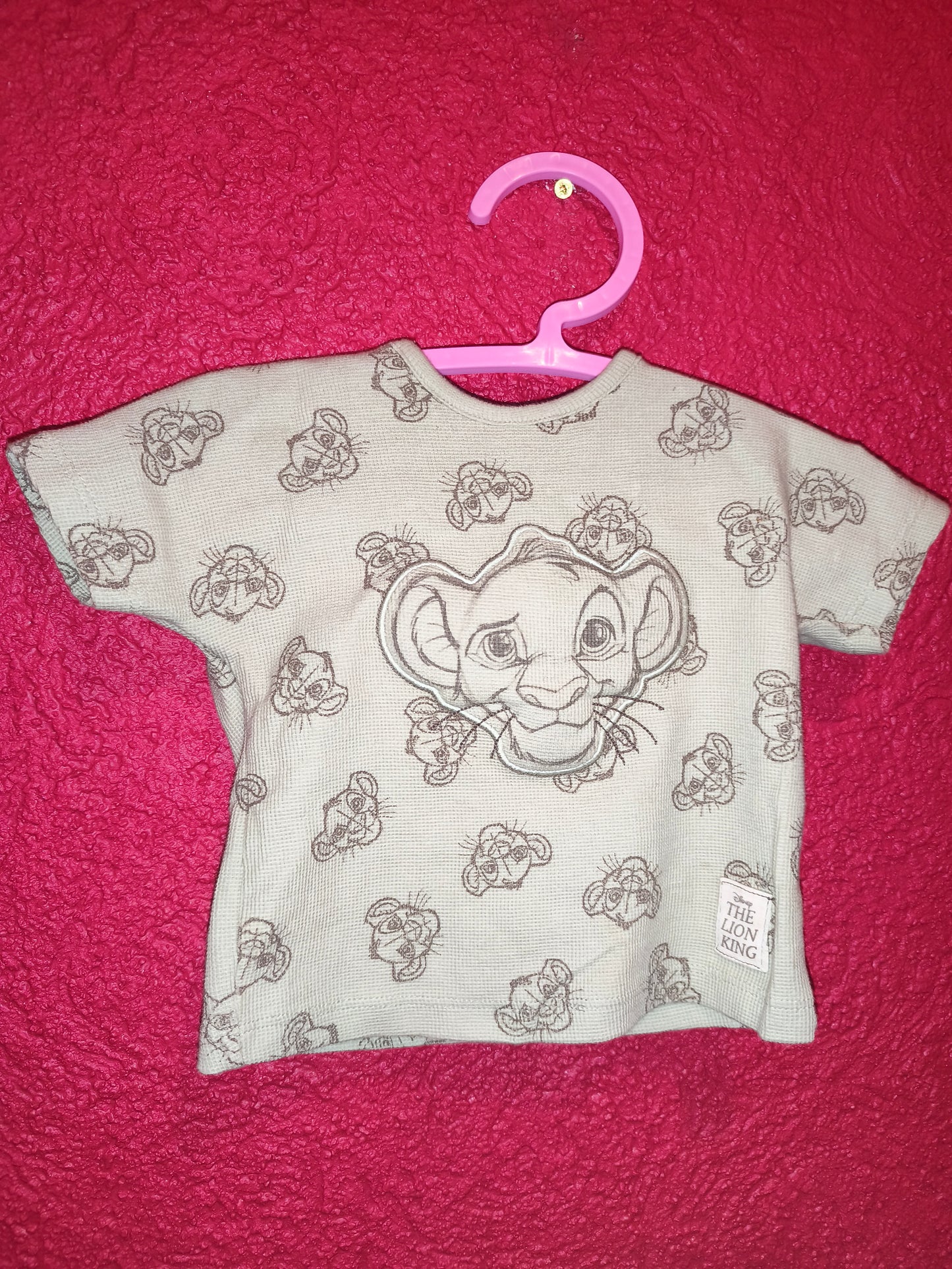 Disney Baby The Lion King Simba All-Over Print Waffle Knit T-Shirt