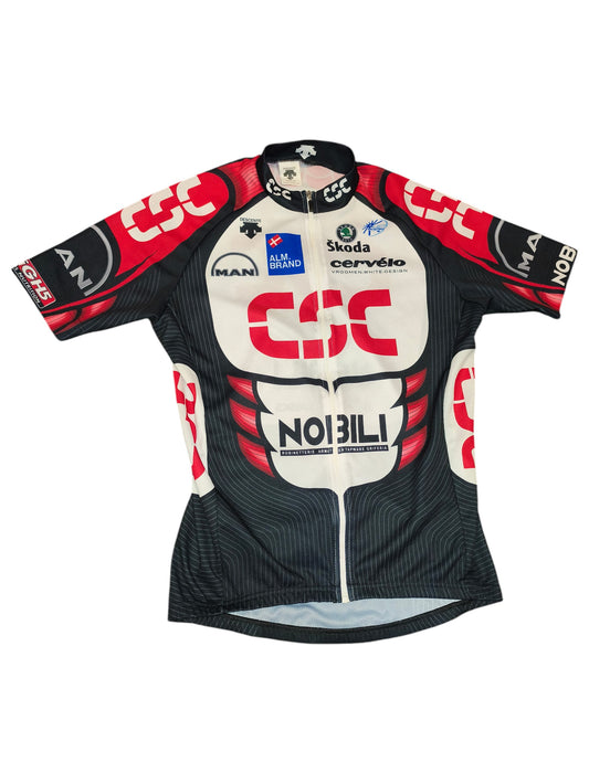 Team CSC Cycling Jersey Descente Men Short Sleeve Bike Shirt UCI ProTour Vintage