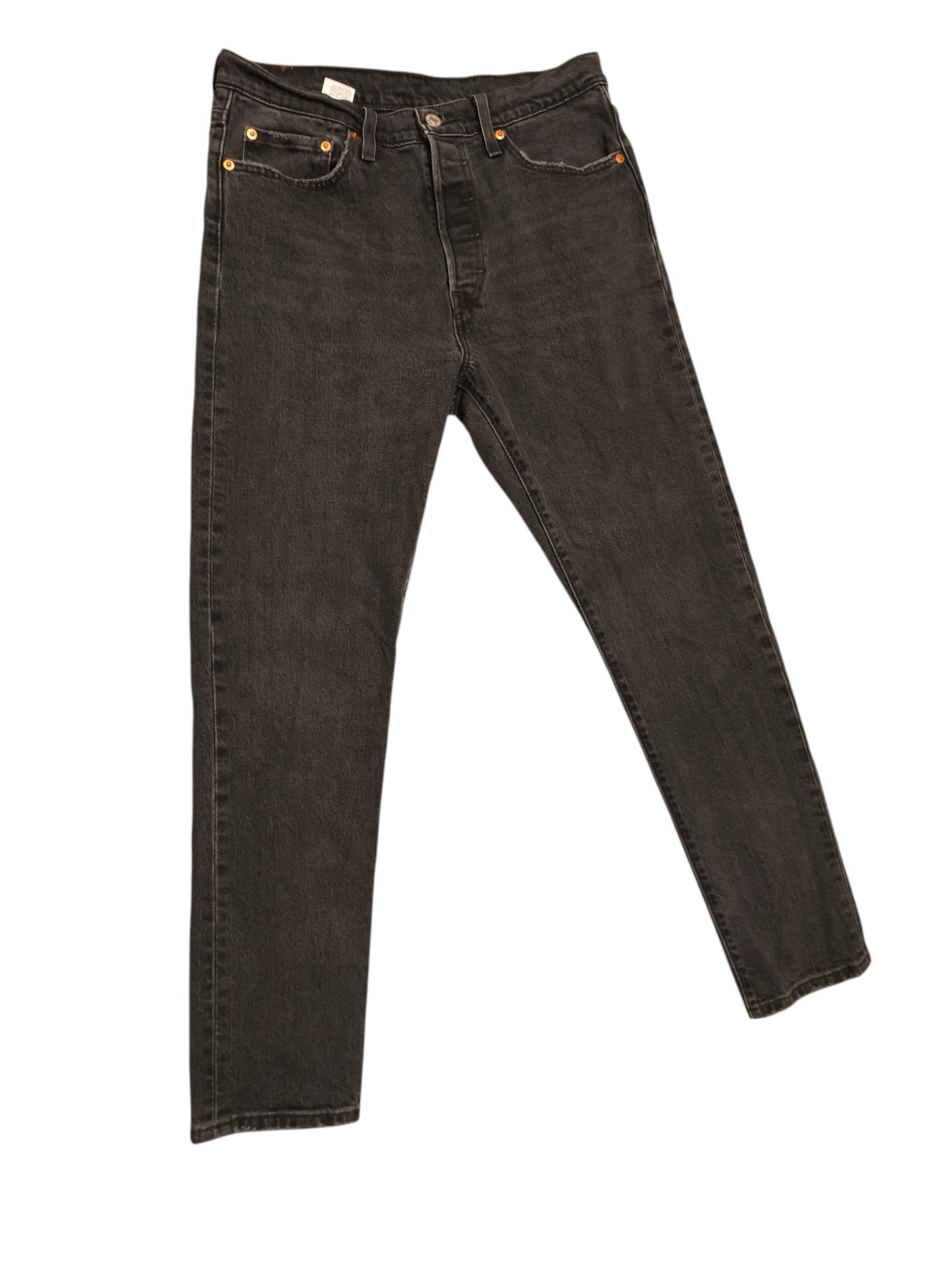 Levi's 501 Skinny Women's Jeans W29 L30 Faded Black Button Fly 501S