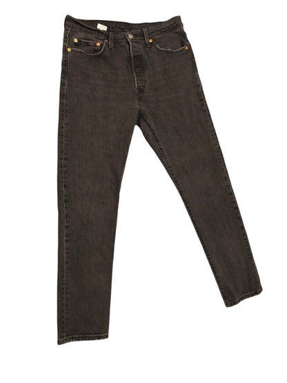 Levi's 501 Skinny Women's Jeans W29 L30 Faded Black Button Fly 501S
