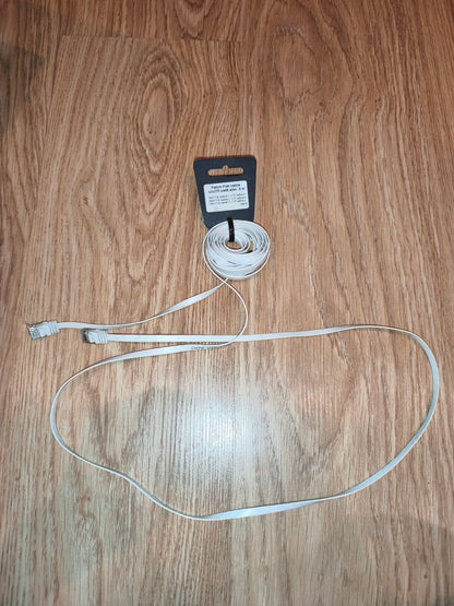 Slim Flat Cat6 U/UTP Ethernet Patch Cable – 3m White High-Speed LAN Cord