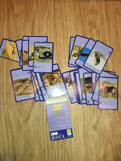 McDonald's Top Trumps Safari Animals Quiz Card Game – Educational Kids Trivia