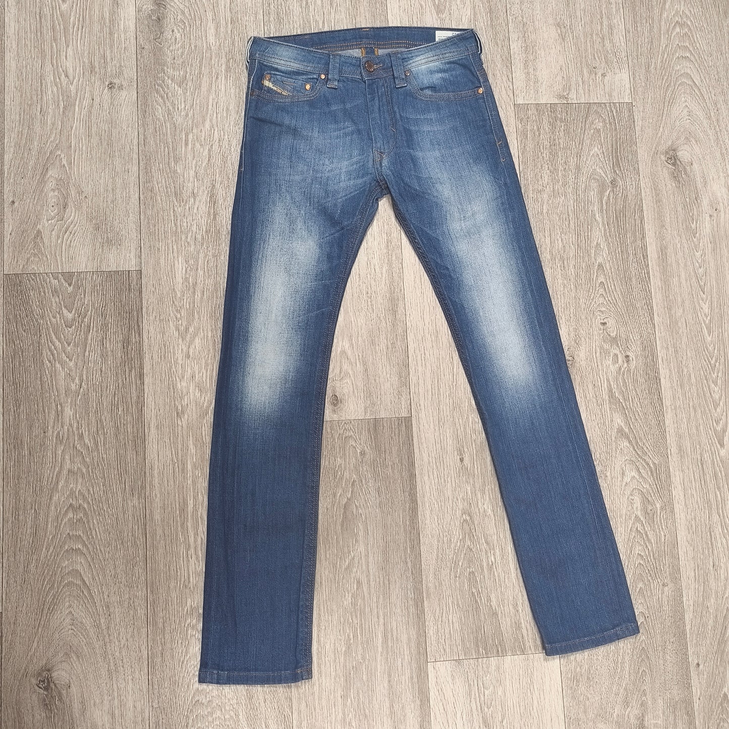 Diesel Kid Thanaz J-OT Slim Skinny Blue Jeans Size 12 Stretch Wash 00XE5 Denim