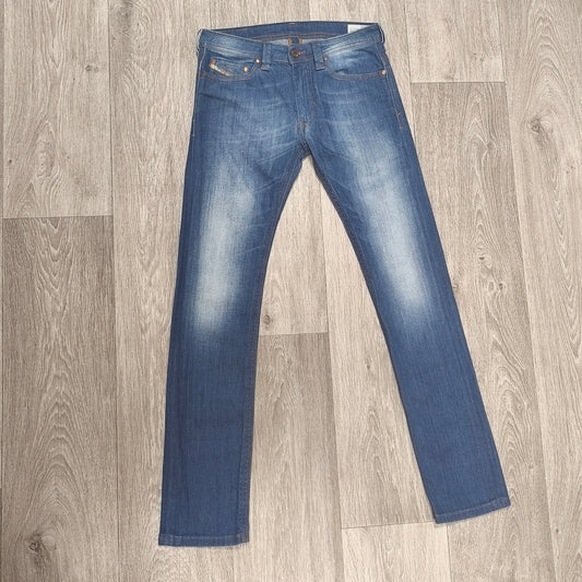 Diesel Kid Thanaz J-OT Slim Skinny Blue Jeans Size 12 Stretch Wash 00XE5 Denim