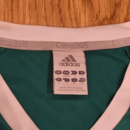Adidas Mens Green Climalite Short Sleeve Soccer Jersey Shirt Keuda Tuusula #4