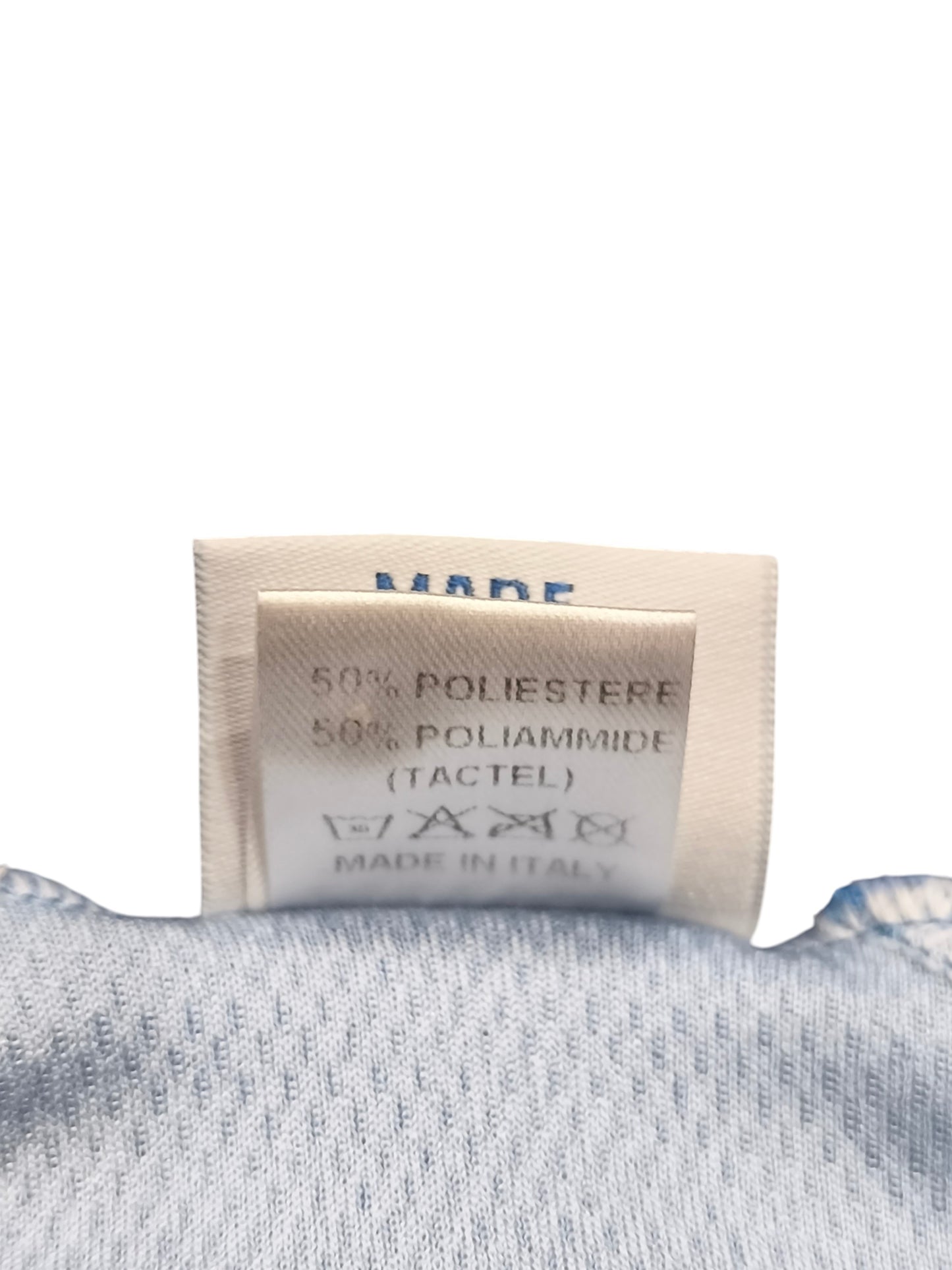Vintage Team Sport & Sante Cycling Jersey ServiMat Belgium Blue Short Sleeve