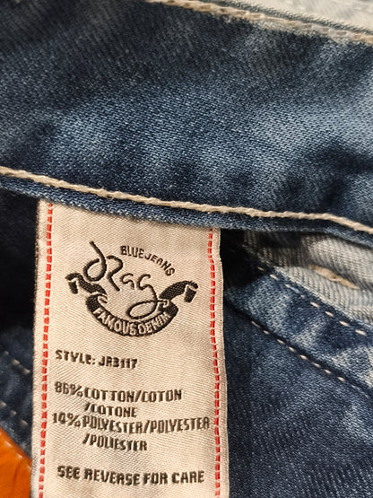 J Rag Famous Denim Mens Blue Jeans Size 30 Distressed Studded Y2K JR3117
