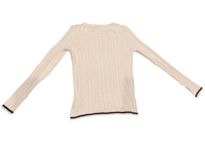 Tommy Hilfiger Men’s Cable Knit Sweater Size S Cream Ivory Long Sleeve
