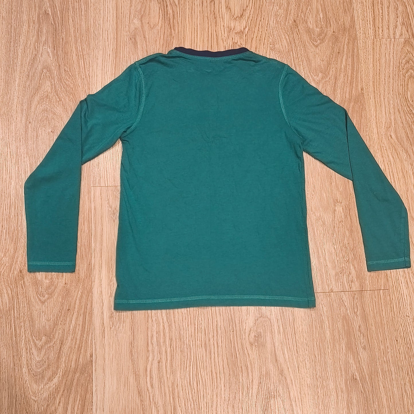 George Boys Green Long Sleeve Henley Shirt Top 10-11 Years 140-146 cm