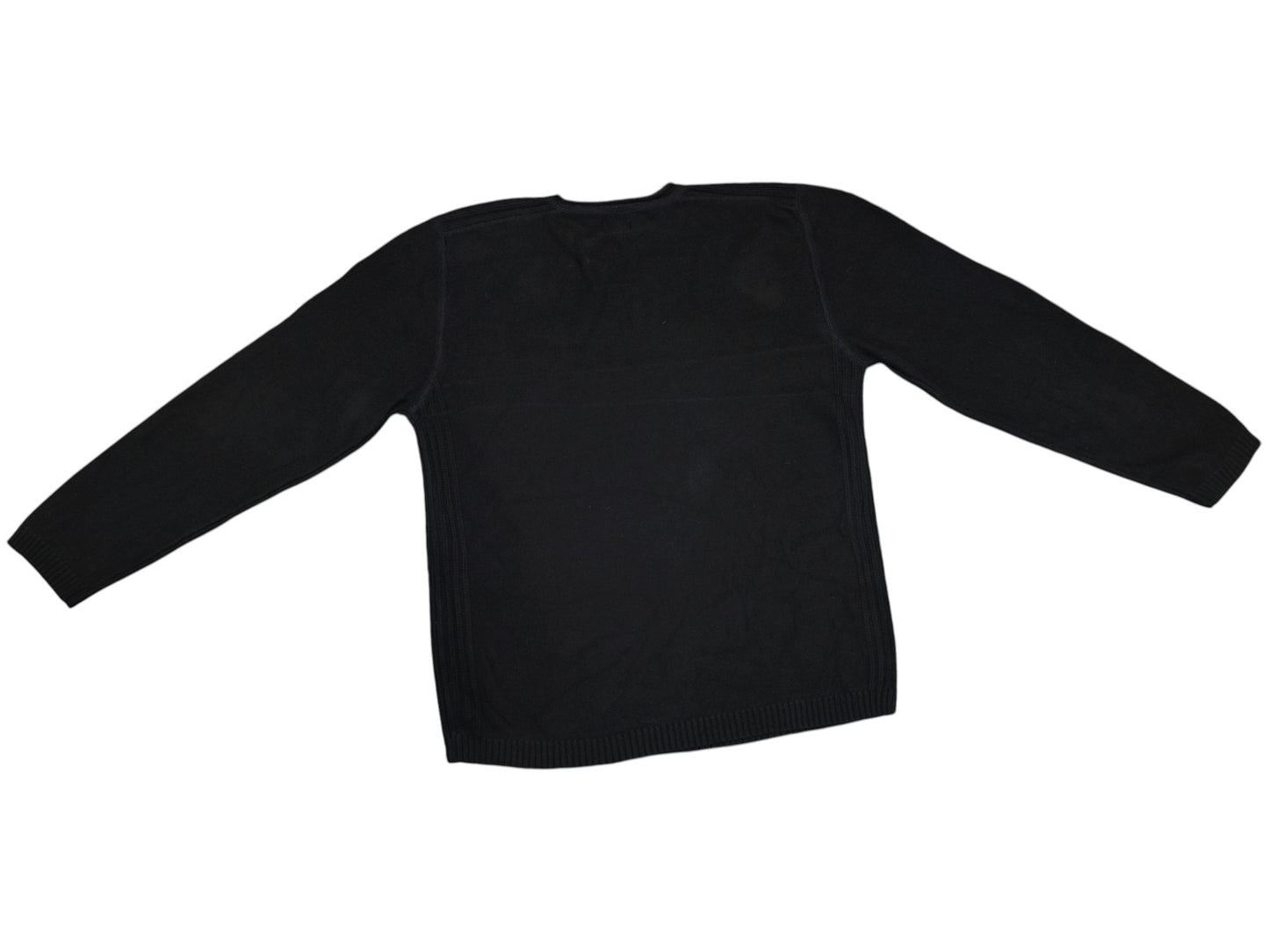 Levis Red Tab Knit Sweater Mens Large Black Crewneck Pullover Ribbed Vintage