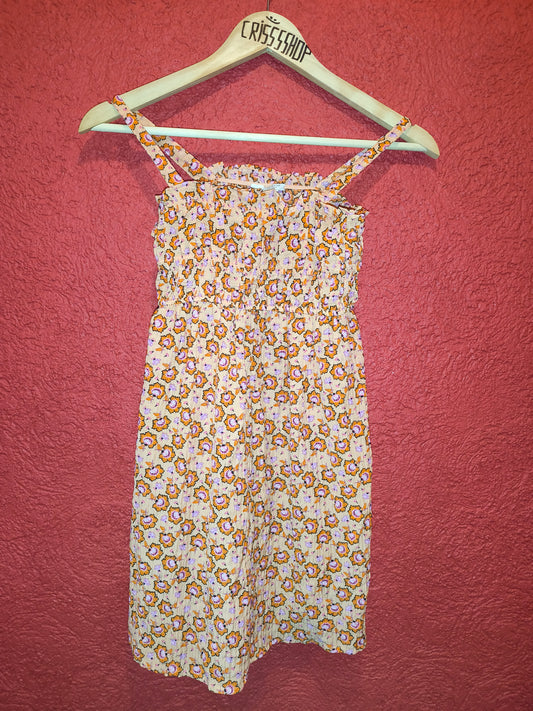 Primark Girls Floral Shirred Bodice Sun Dress – Size 8-9 Yrs / 134 cm