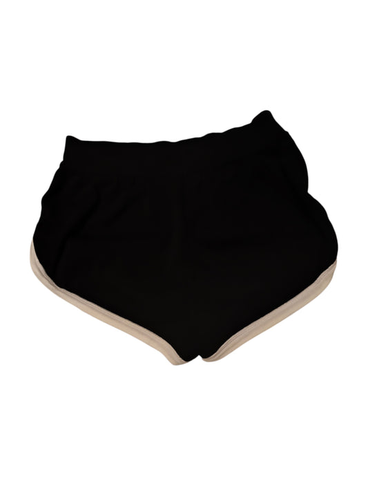 Authentic Fendi Roma Black Knit Shorts - White Contrast Trim - Size IT 44