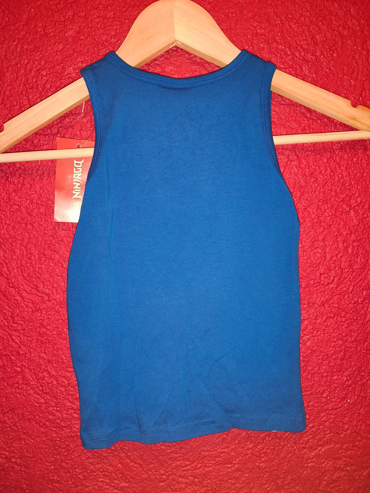 NWT LEGO Ninjago Jay Blue Ribbed Tank Top Boys Size 98 / 104 (2-4 Yrs) Sleeveless Shirt