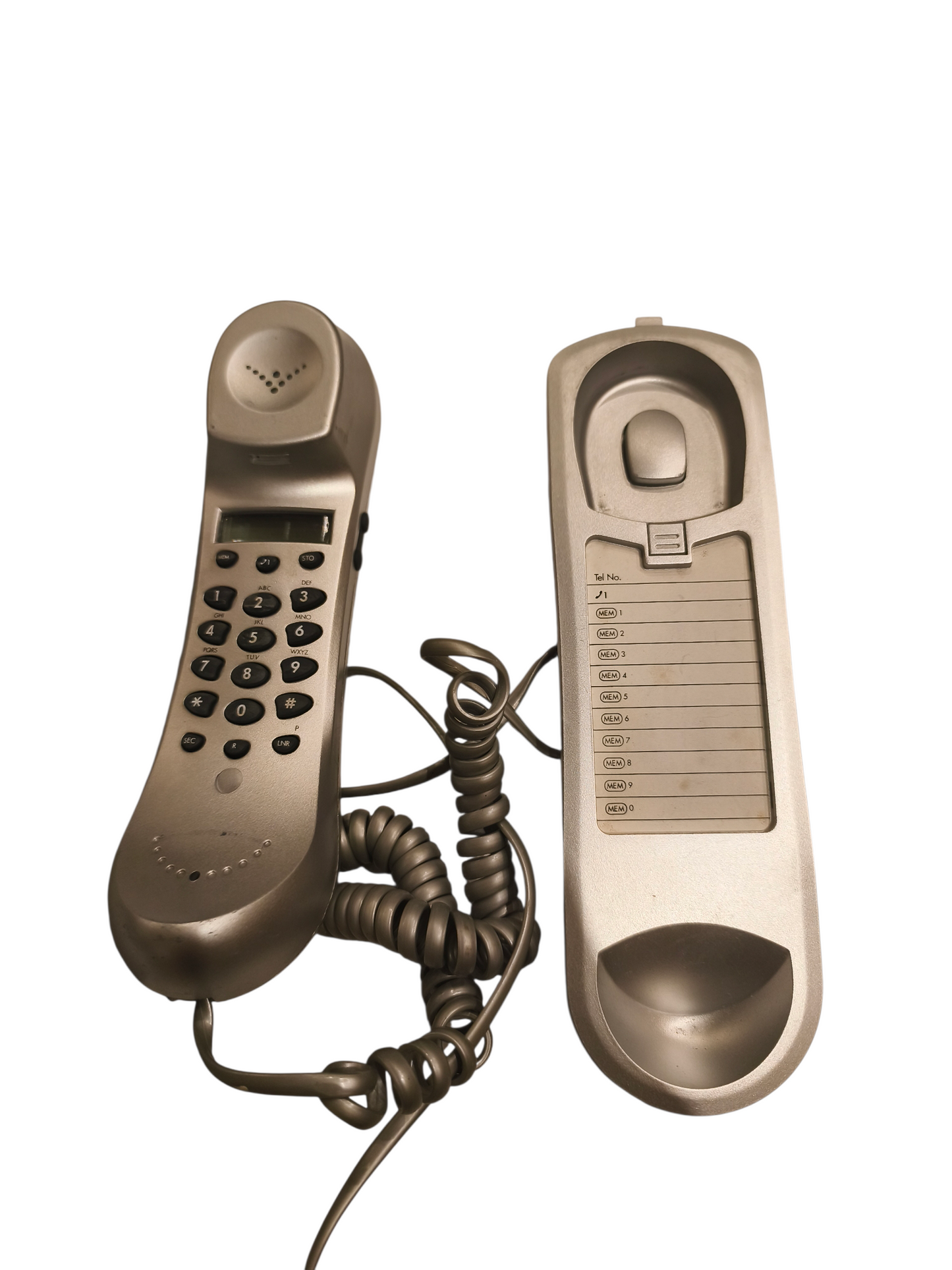 Tesco TH150 Slimline Gondola LCD Landline Phone - Silver/Champagne - Wall Mounta