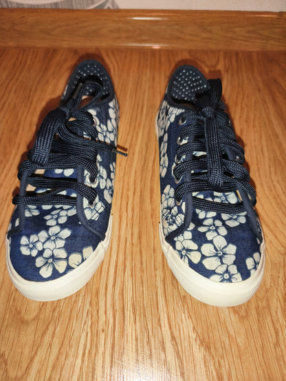 Mantaray Women's Blue Floral Canvas Trainers / Plimsolls – EUR 37 (UK 4)