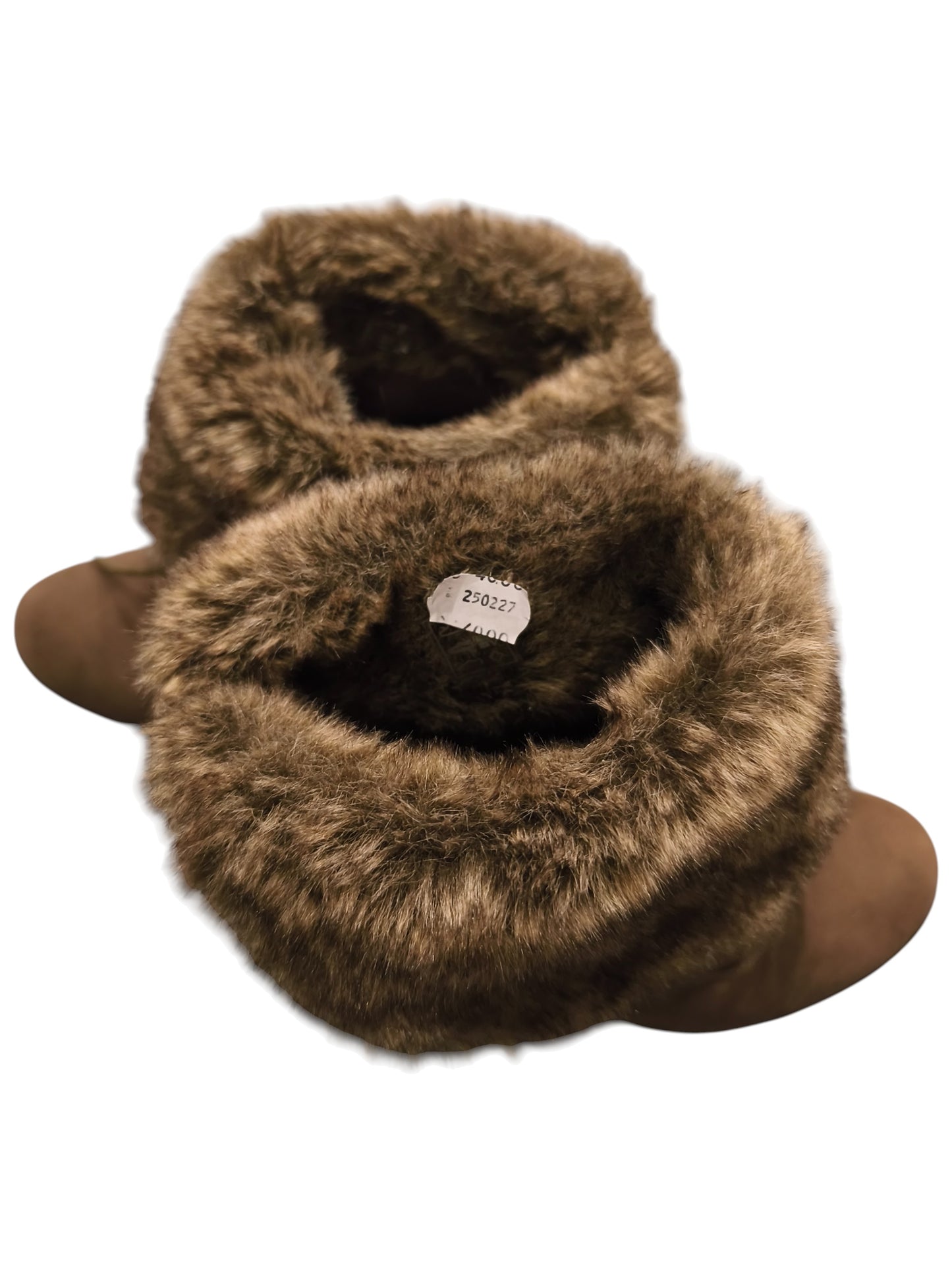 Claudia Ghizzani Women’s Wedge Ankle Boots – Faux Fur Trim Lace-Up – 41